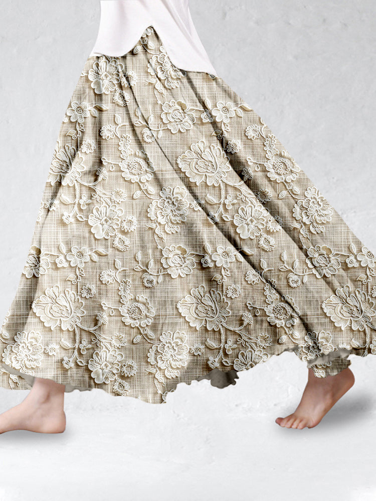Femke™ | Skirt with Delicate Petal Pattern