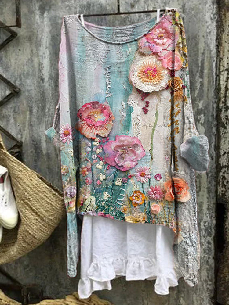 Romy™ | Blouse with Unique Artistic Print