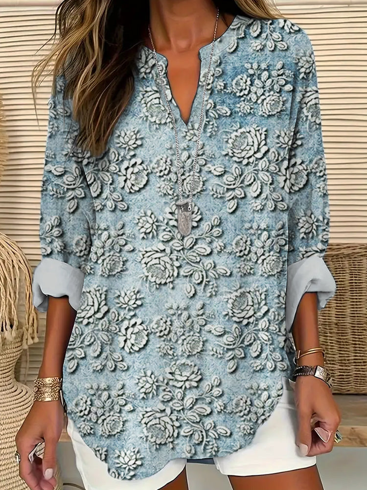 Eva™ | Airy Blue Blouse for Everyday and Occasions