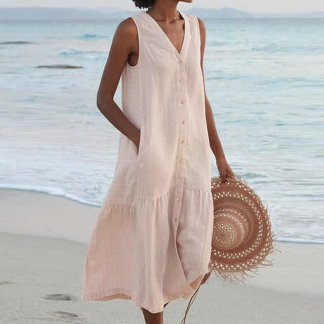 Veronica - Stylish Tummy Covering Summer Dress