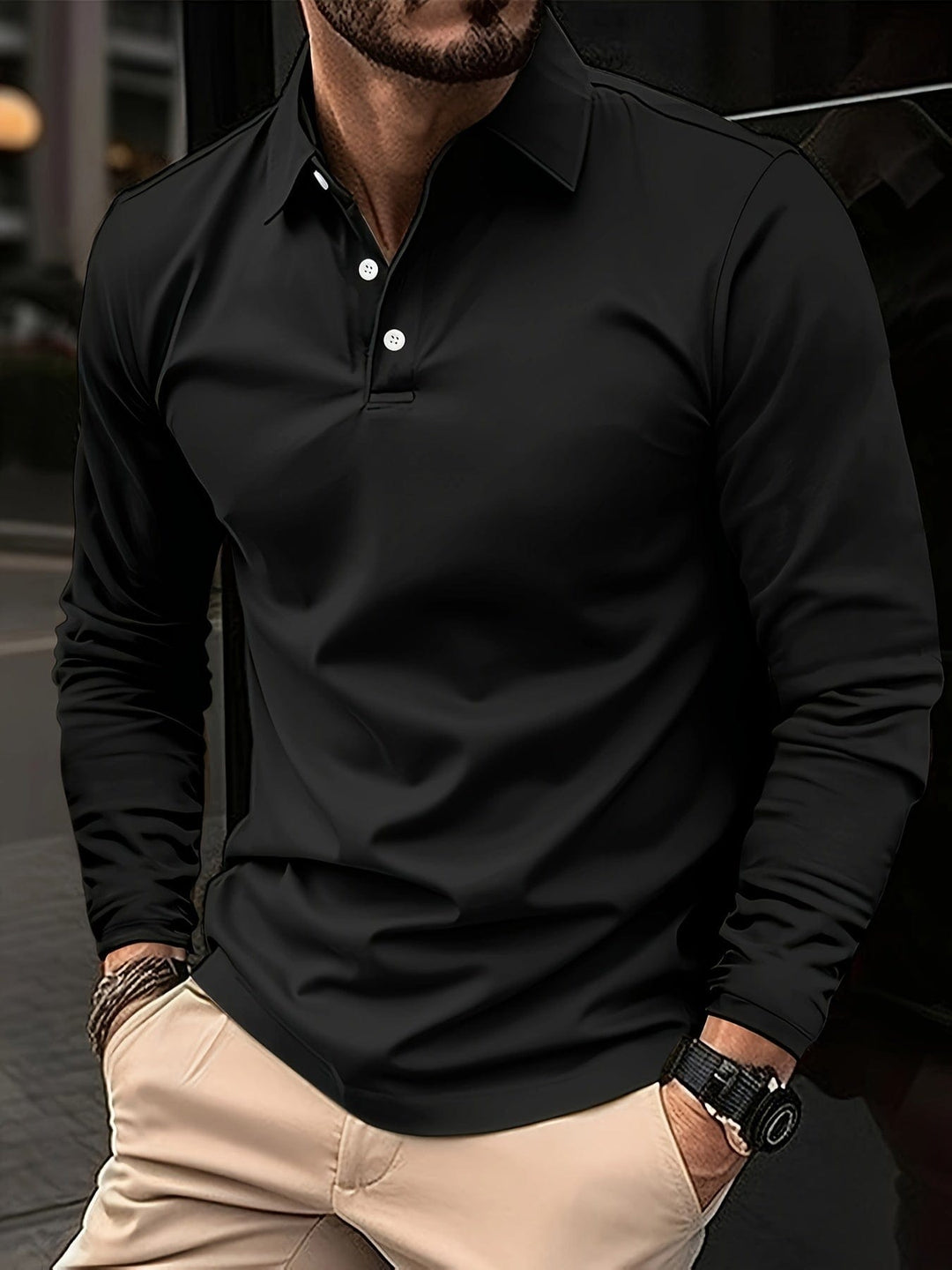 Finn™ – Long Sleeve Men's Polo Shirt