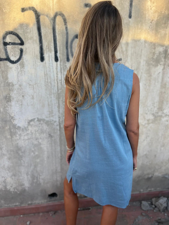 Maeve™ | Women’s Solid Cotton & Linen Dress