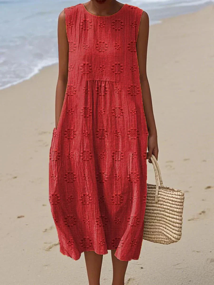 Lea™ – Elegant Sleeveless Dress with Pockets