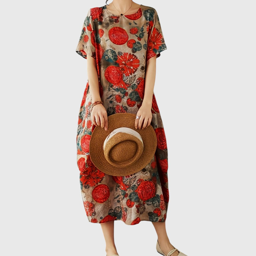 Andrea - Elegant Tummy Covering Maxi Dress