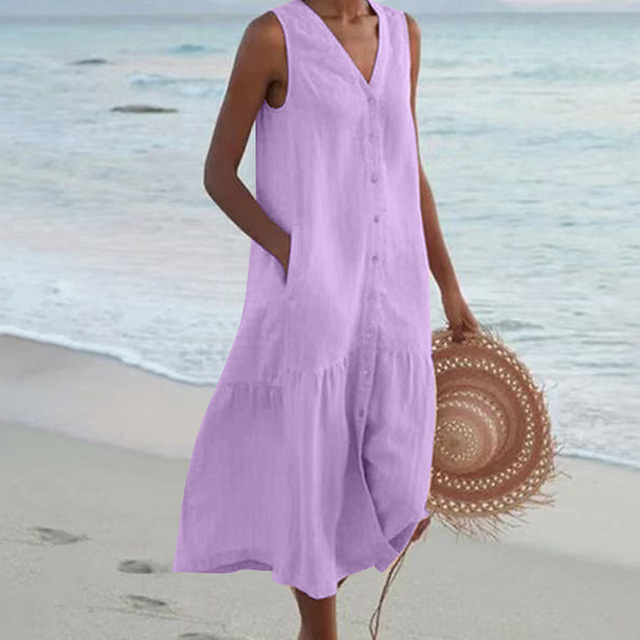 Veronica - Stylish Tummy Covering Summer Dress