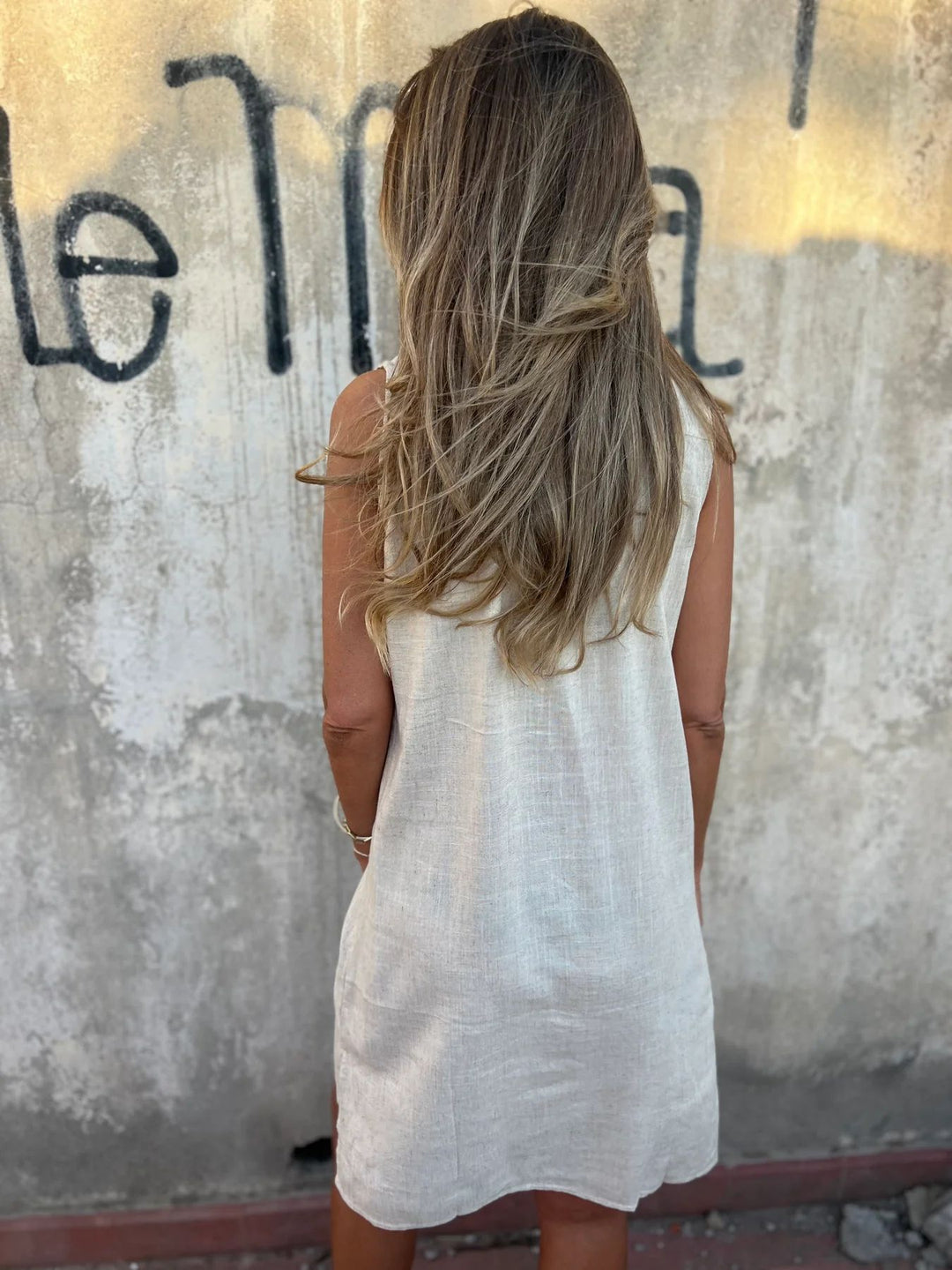 Maeve™ | Women’s Solid Cotton & Linen Dress