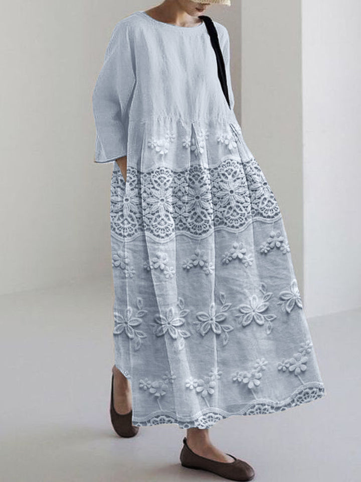 Elena™ | Elegant Dress with Beautiful Lace Print