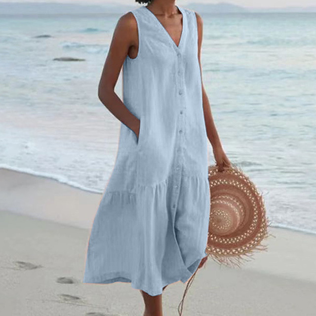 Veronica - Stylish Tummy Covering Summer Dress