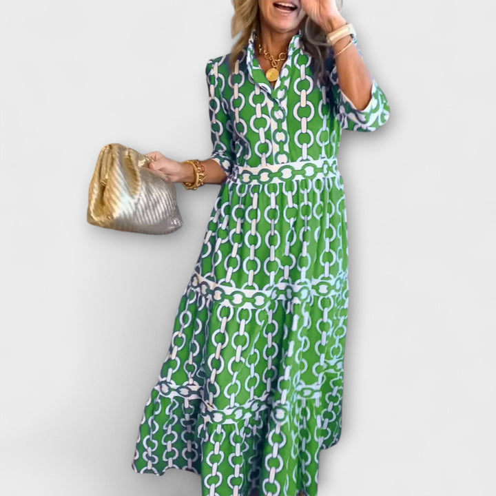 Zara - Midi Dress with Chain Pattern