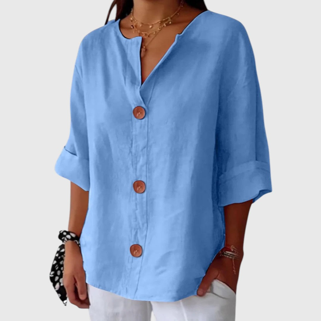 Reza - Casual Textured Blouse