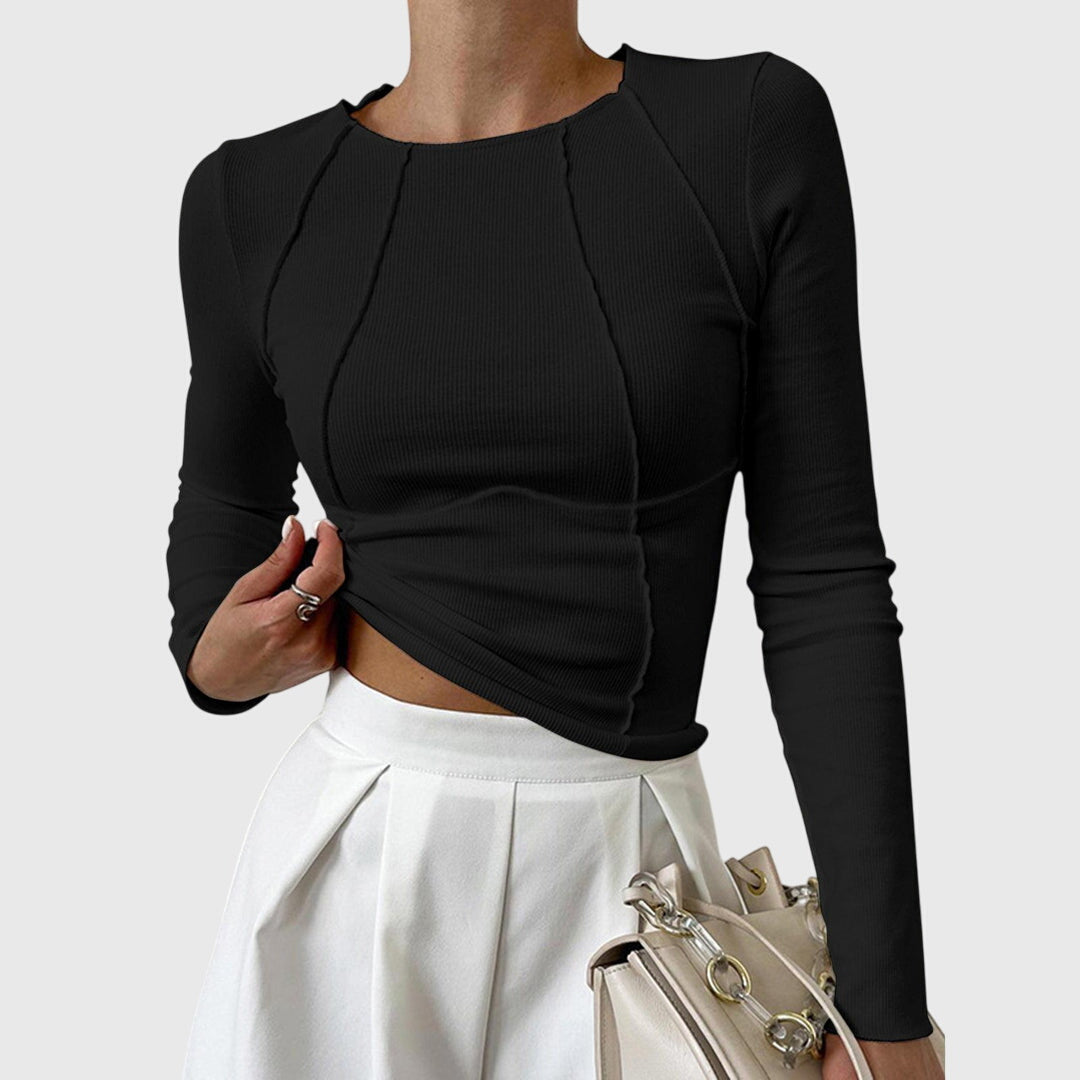 Andi - Ribbed Long-Sleeve Top