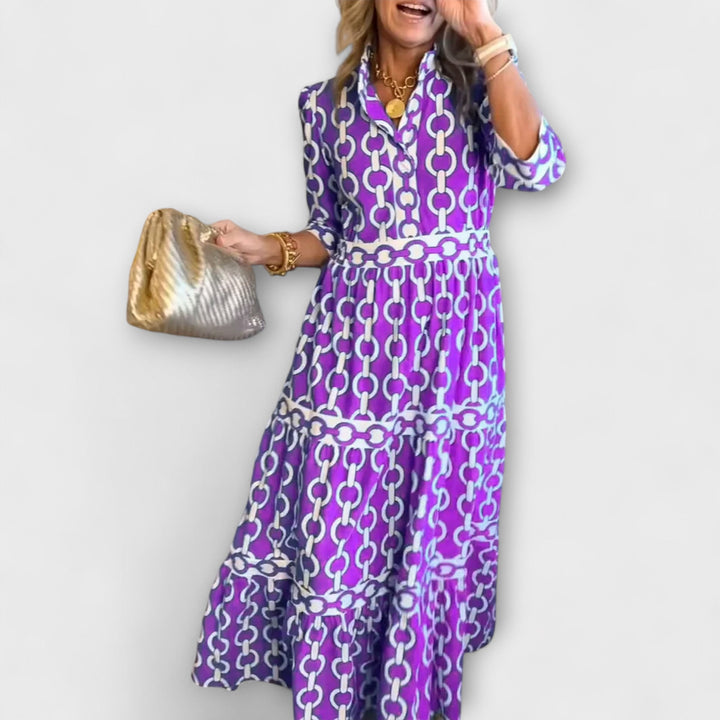 Zara - Midi Dress with Chain Pattern
