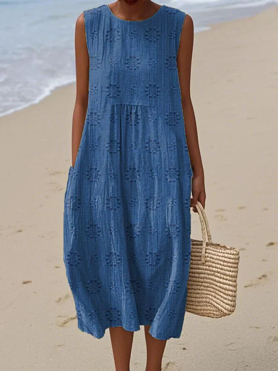 Lea™ – Elegant Sleeveless Dress with Pockets