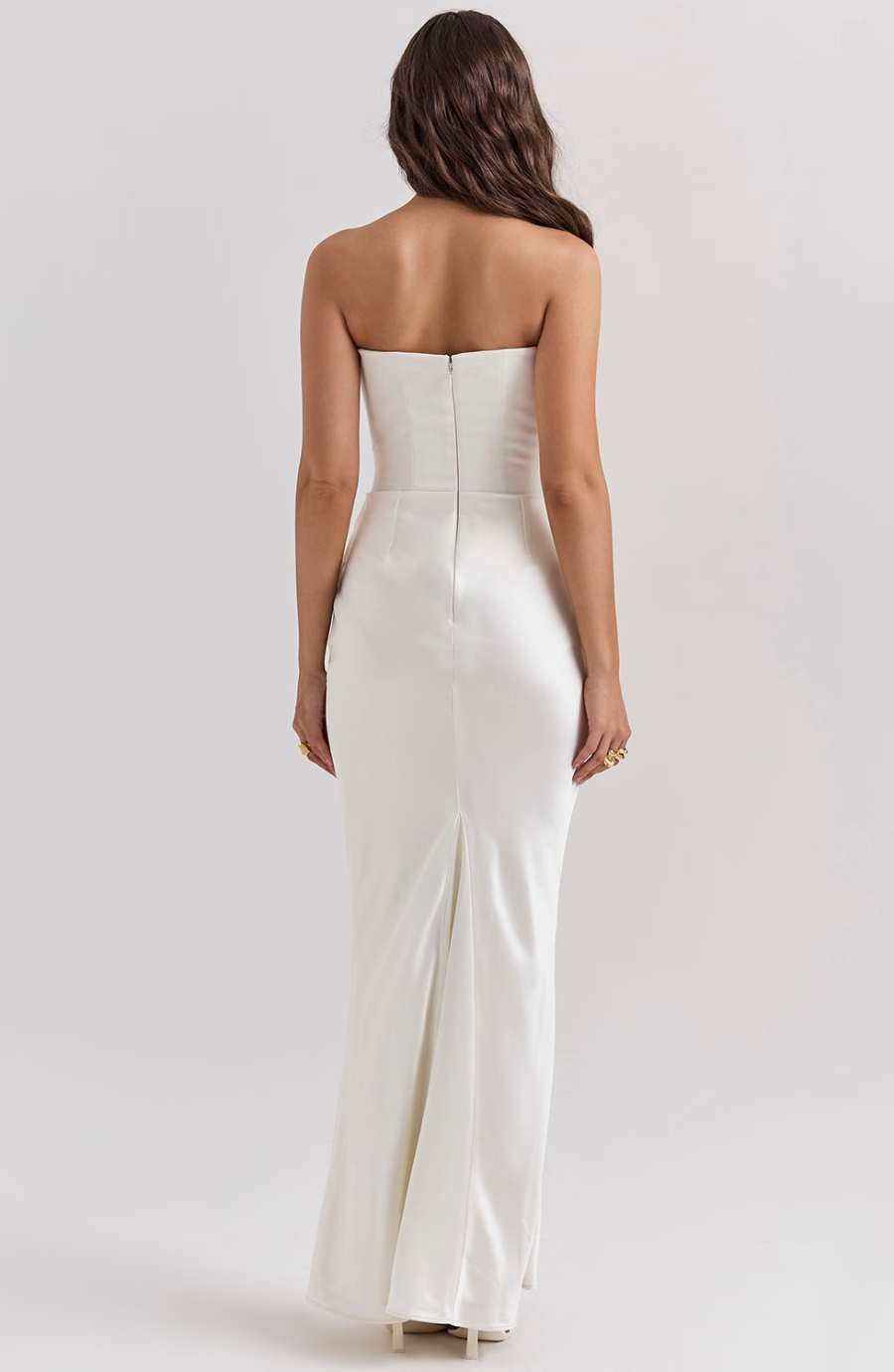 Kythira | Strapless Satin Dress