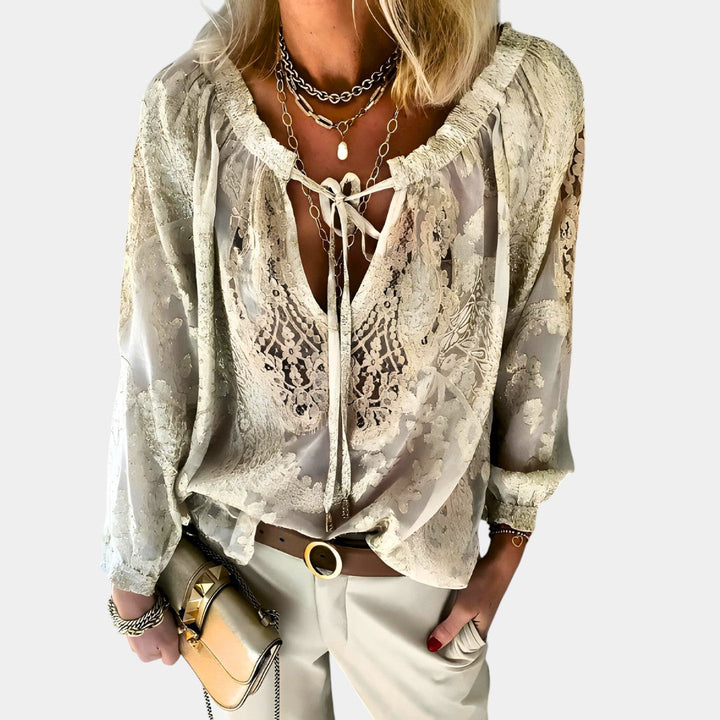 Elena™ Airy V-Neck Blouse