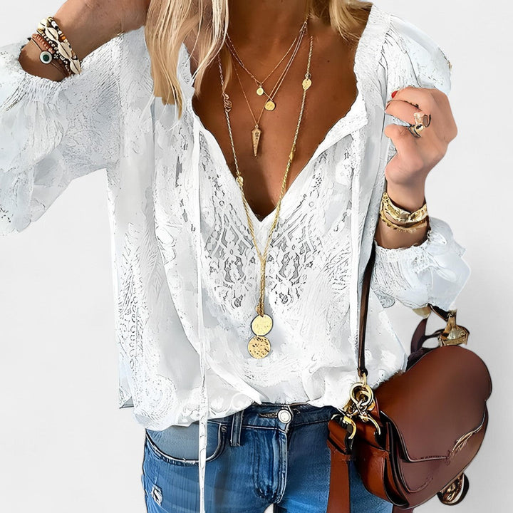 Elena™ Airy V-Neck Blouse