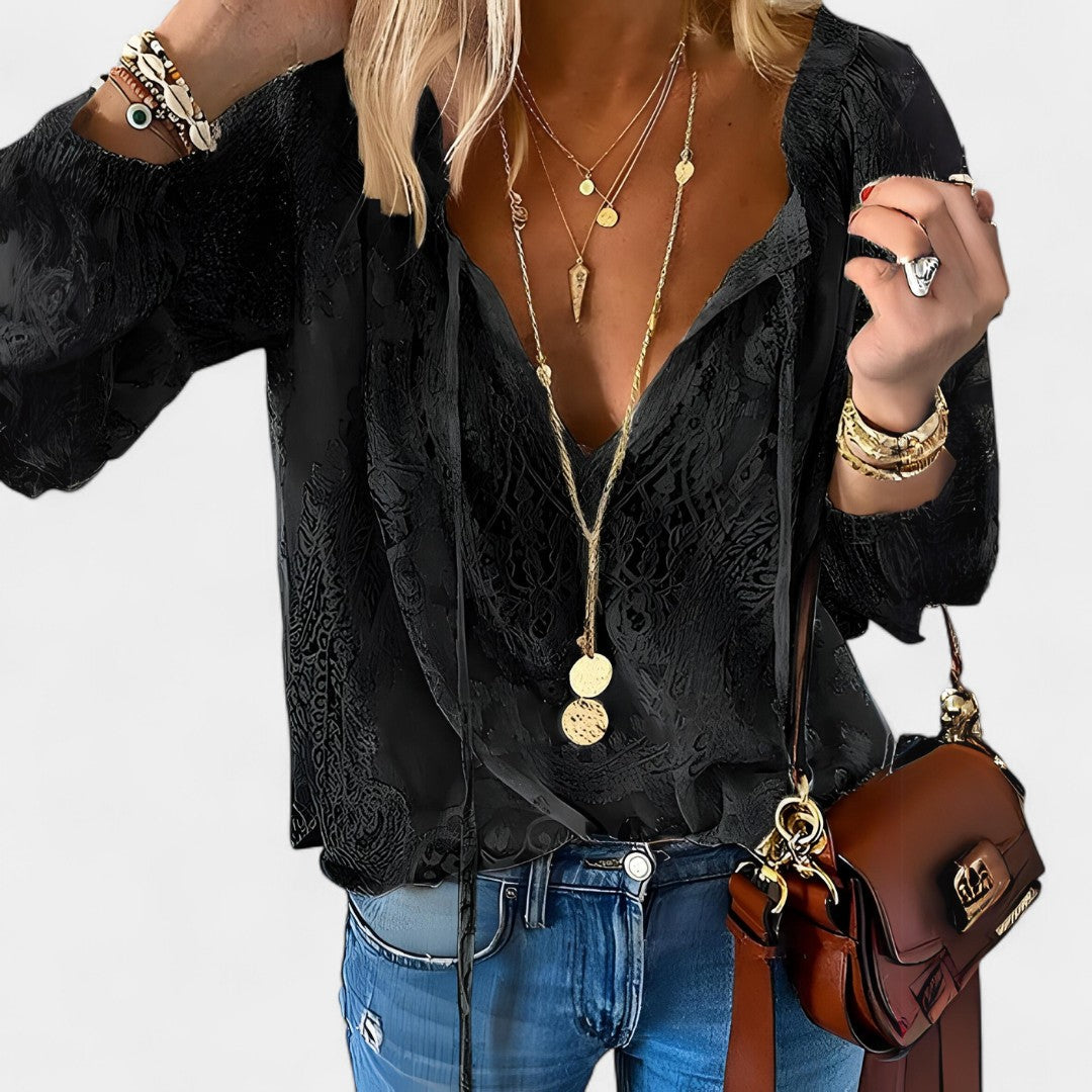Elena™ Airy V-Neck Blouse