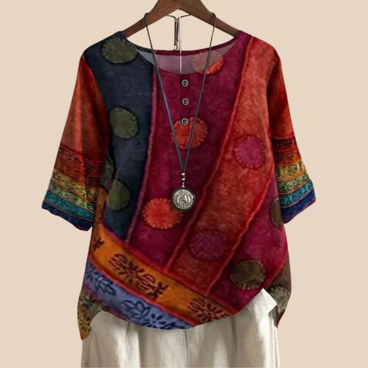 Susan™ | Colorful Boho Top