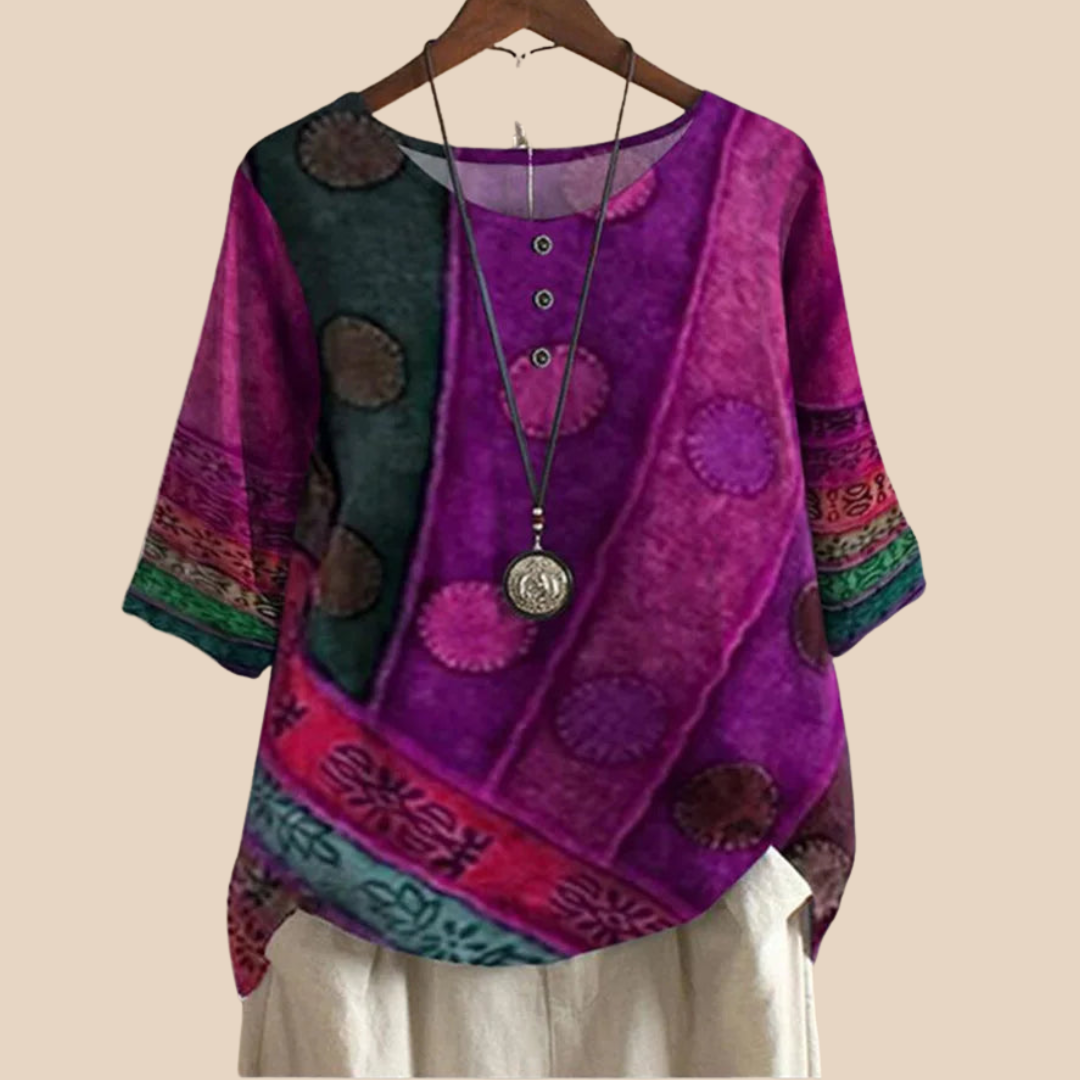 Susan™ | Colorful Boho Top