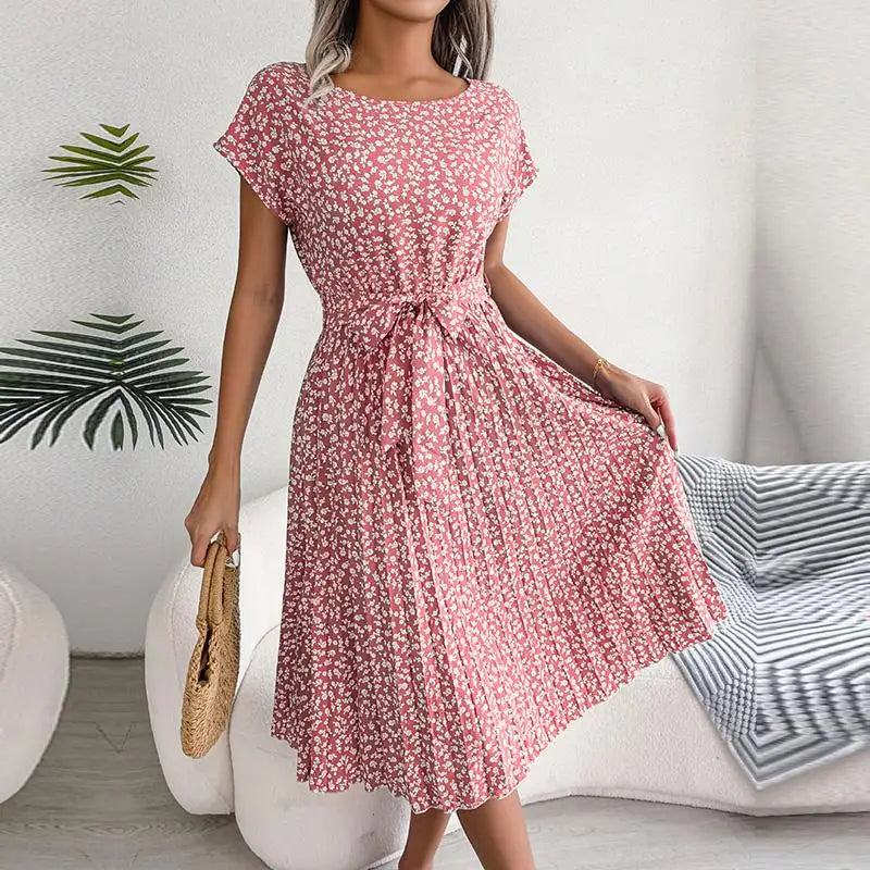 Wendy - Floral High Waist Summer Dress