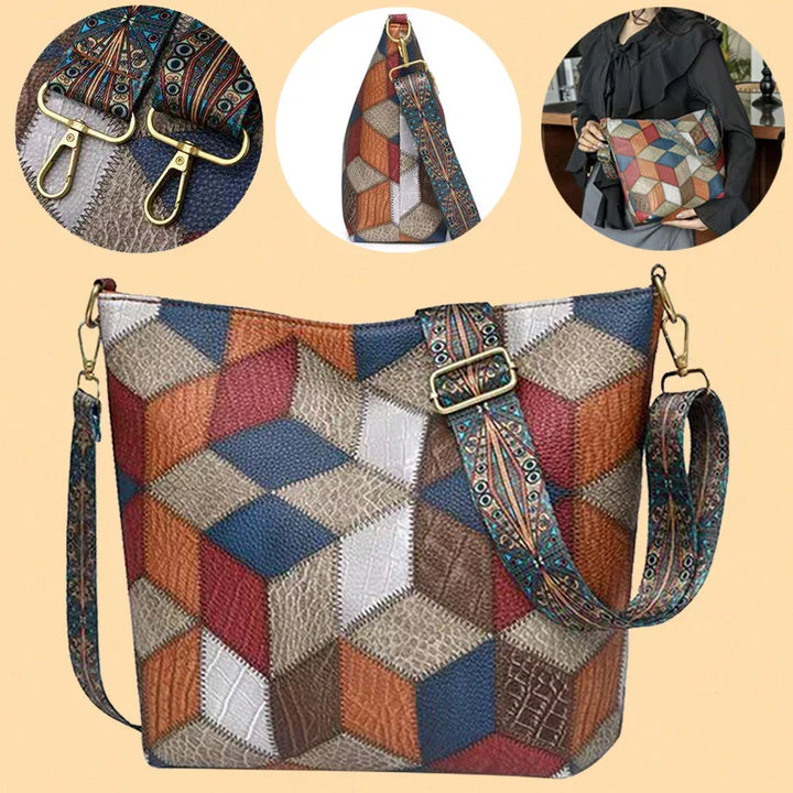 Clara - Mosaic leather handbag