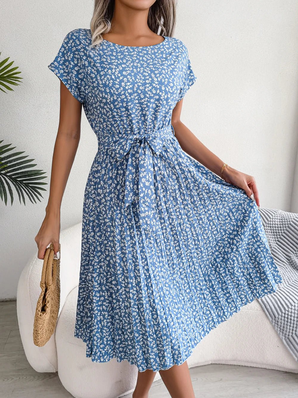 Wendy - Floral High Waist Summer Dress