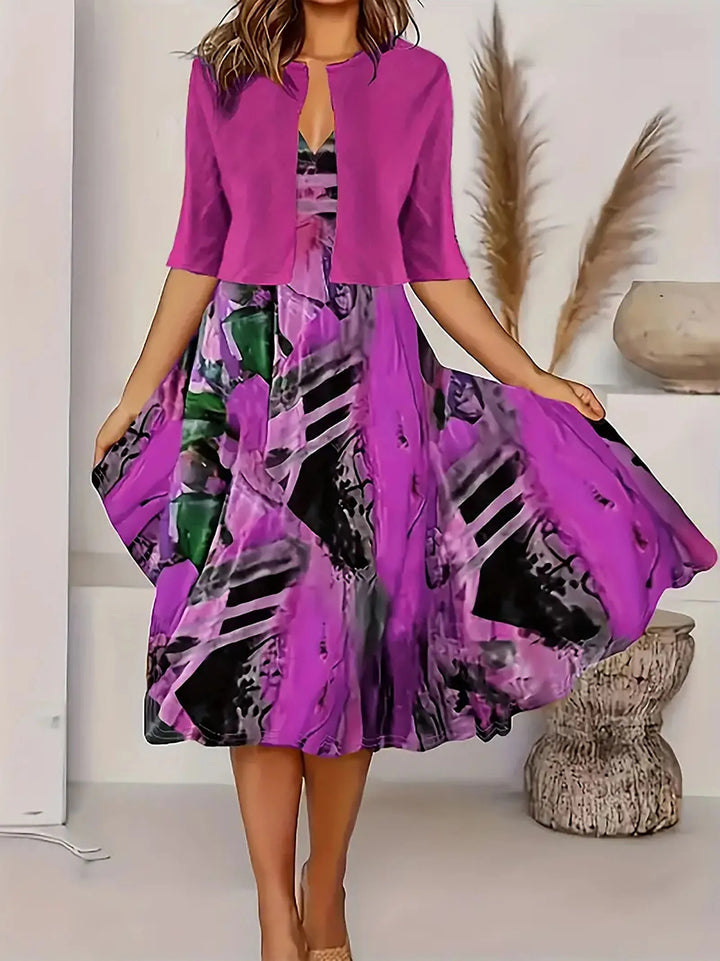 Emilie - Chic ladies summer midi dress with blazer