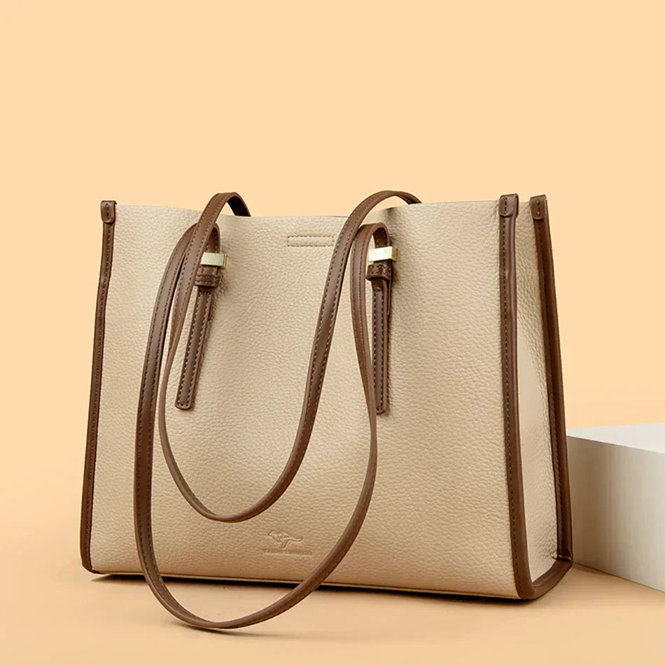 Elegant everyday bag with a leather look