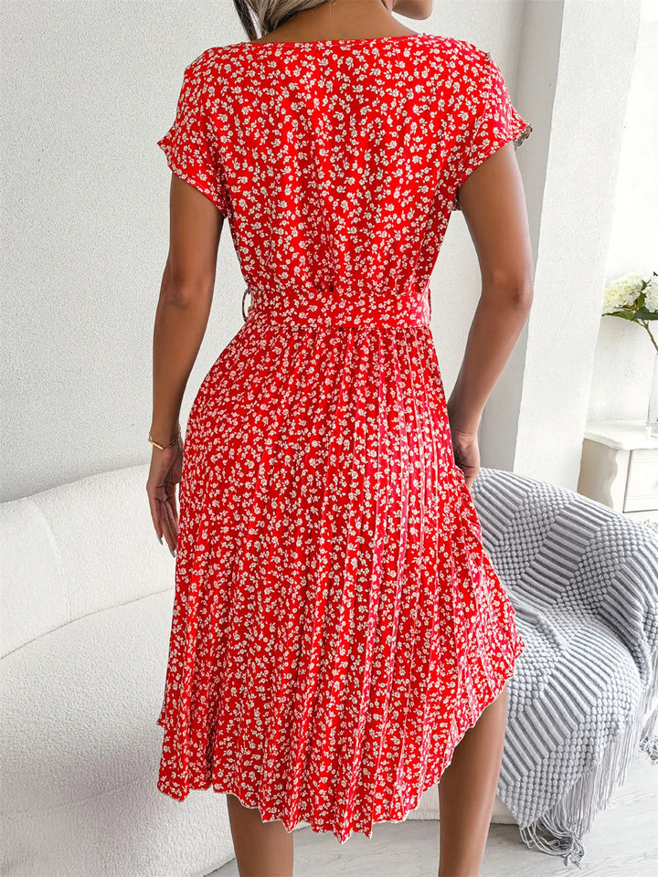 Wendy - Floral High Waist Summer Dress