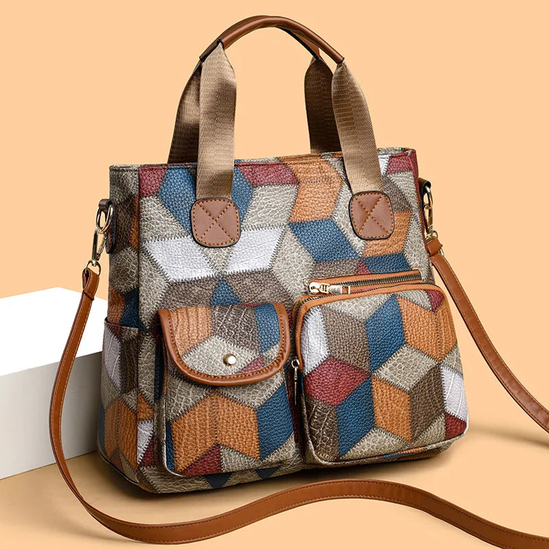 Clara - Mosaic leather handbag