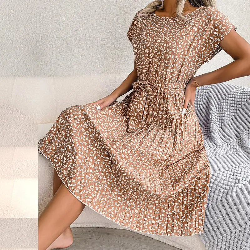 Wendy - Floral High Waist Summer Dress