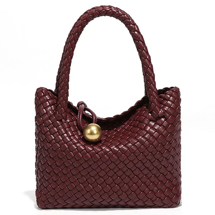 ASTRID™ | Elegant Leather Bag with Gold Accents