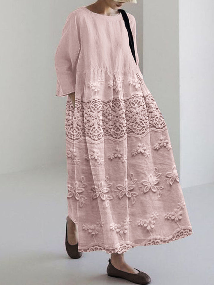 Elena™ | Elegant Dress with Beautiful Lace Print