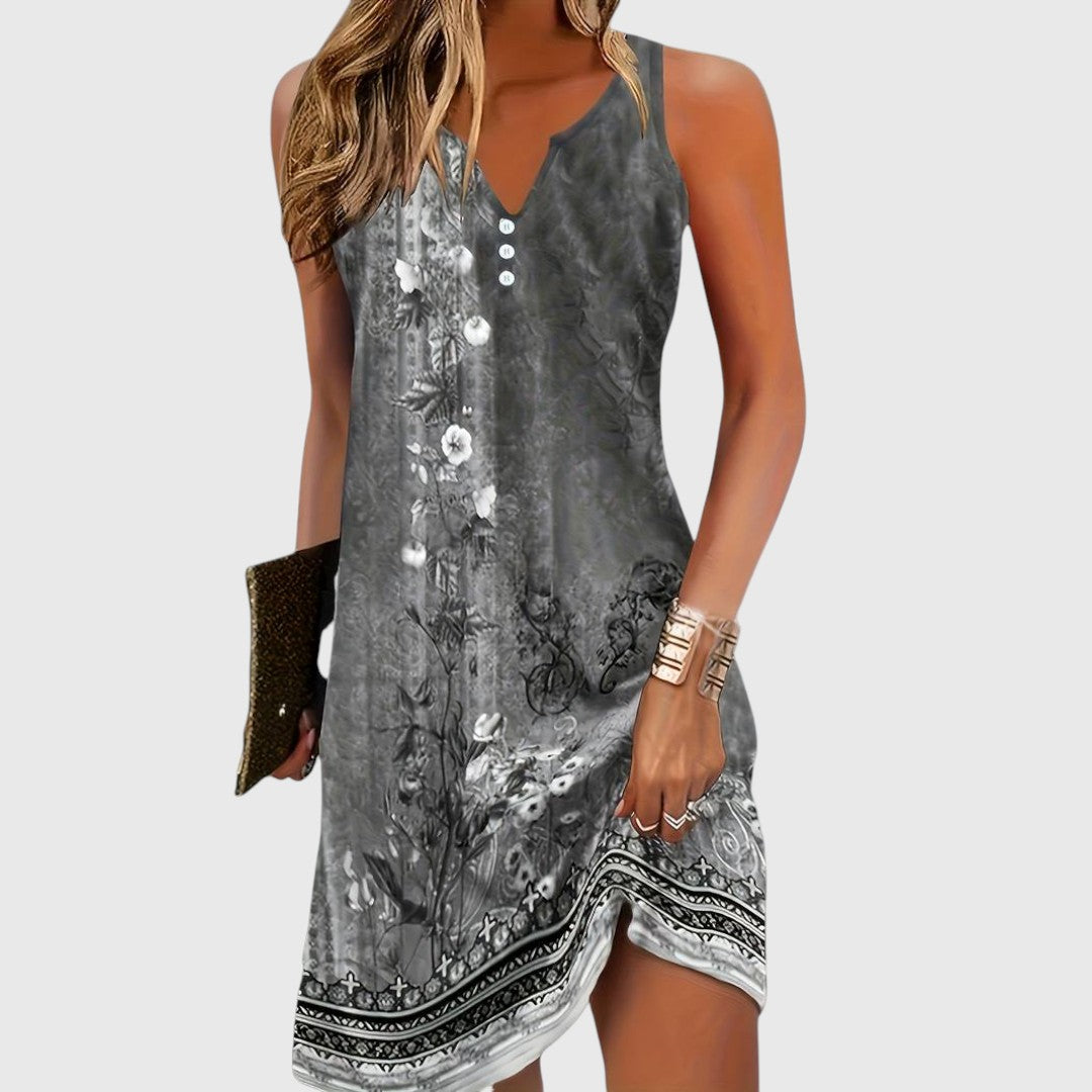 Nancy - Ladies Sleeveless Comfortable Mini Dress