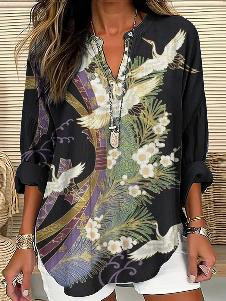 Yara™ | Elegant Blouse with Flowing Print