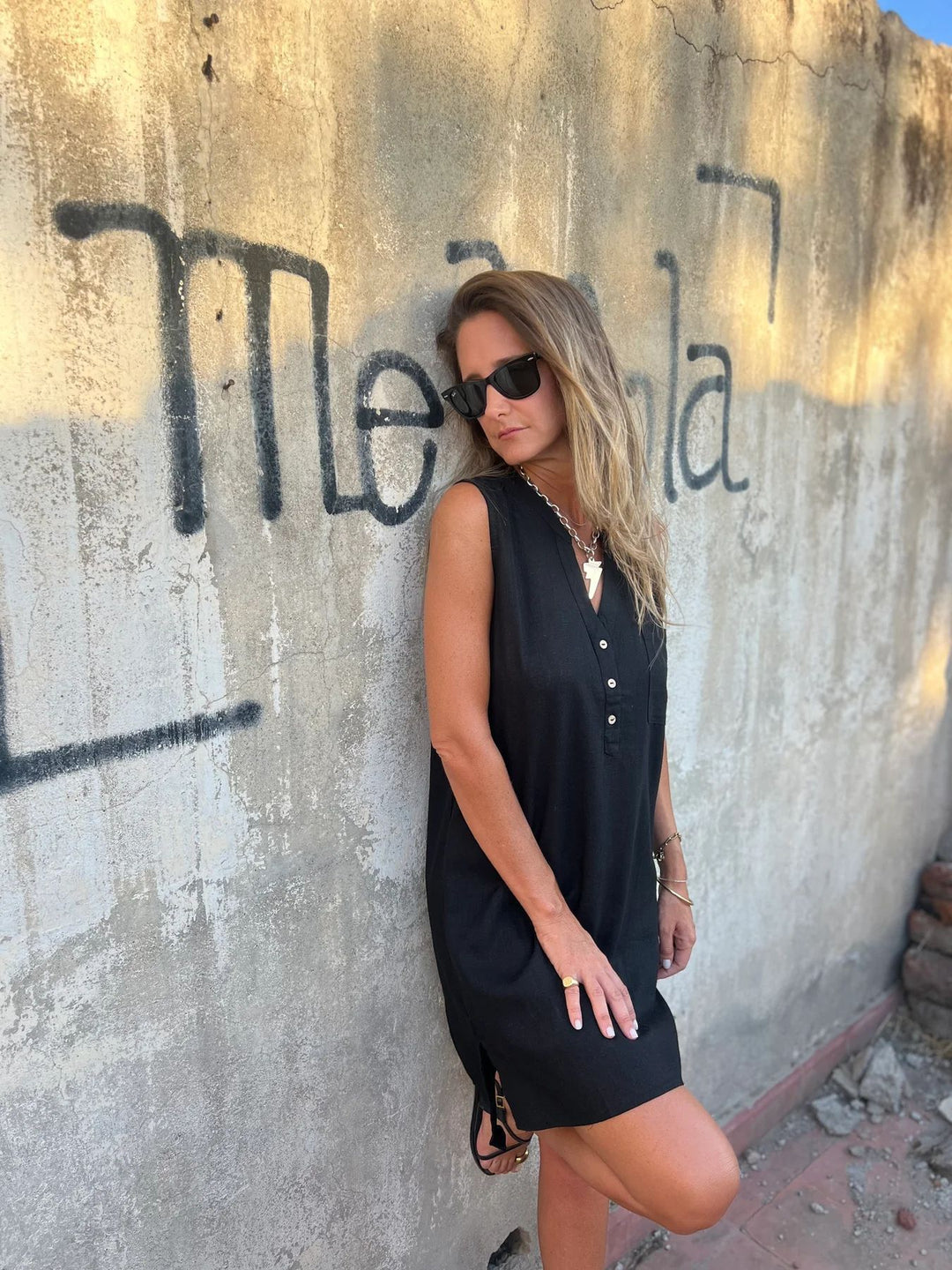 Maeve™ | Women’s Solid Cotton & Linen Dress
