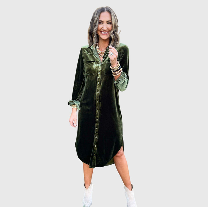 Camille - Casual Velvet Dress