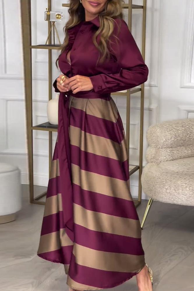 Emma | Elegant Striped Dress