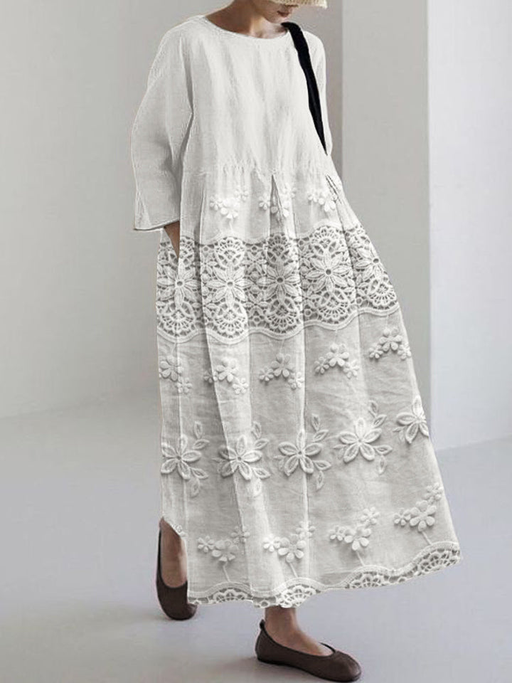 Elena™ | Elegant Dress with Beautiful Lace Print
