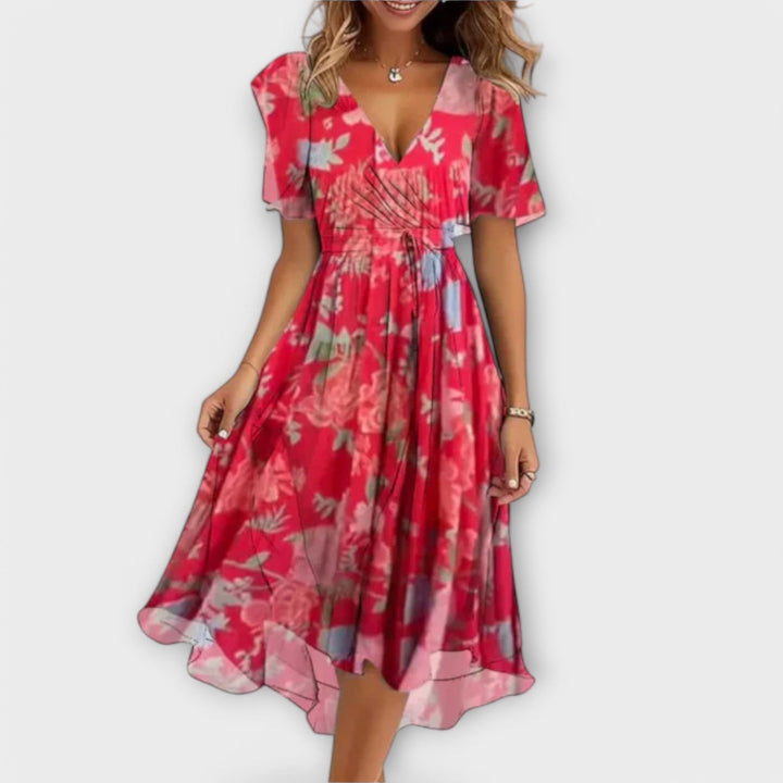 Anne - Damen Kleid mit V-Ausschnitt