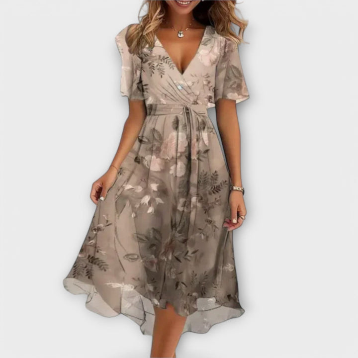Anne - Damen Kleid mit V-Ausschnitt