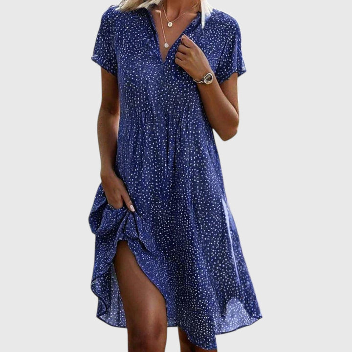 Mona - Short Sleeve Midi Dress